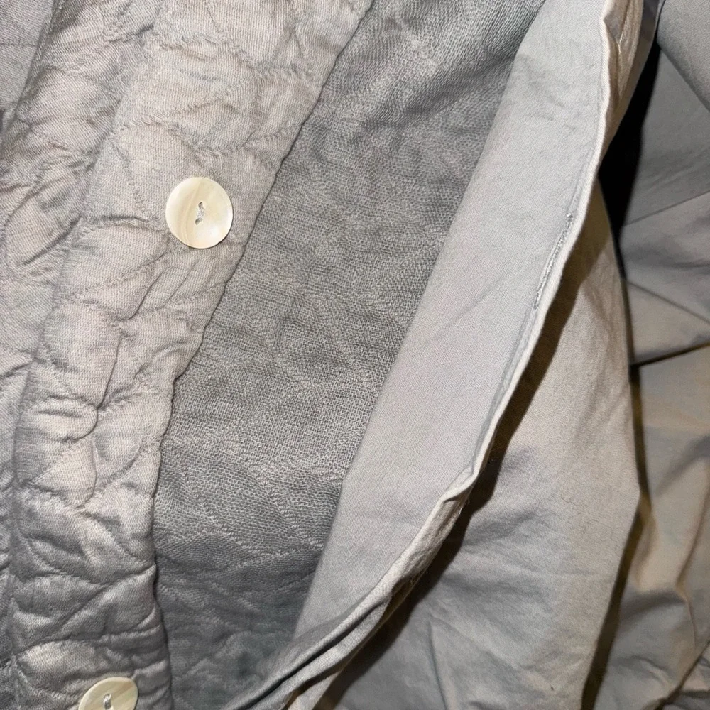 West Elm gray Quilted Bedding